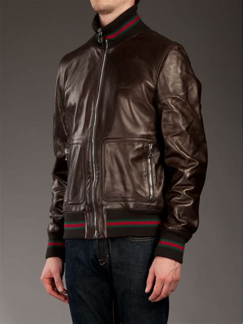 Gucci Leather Jacket .